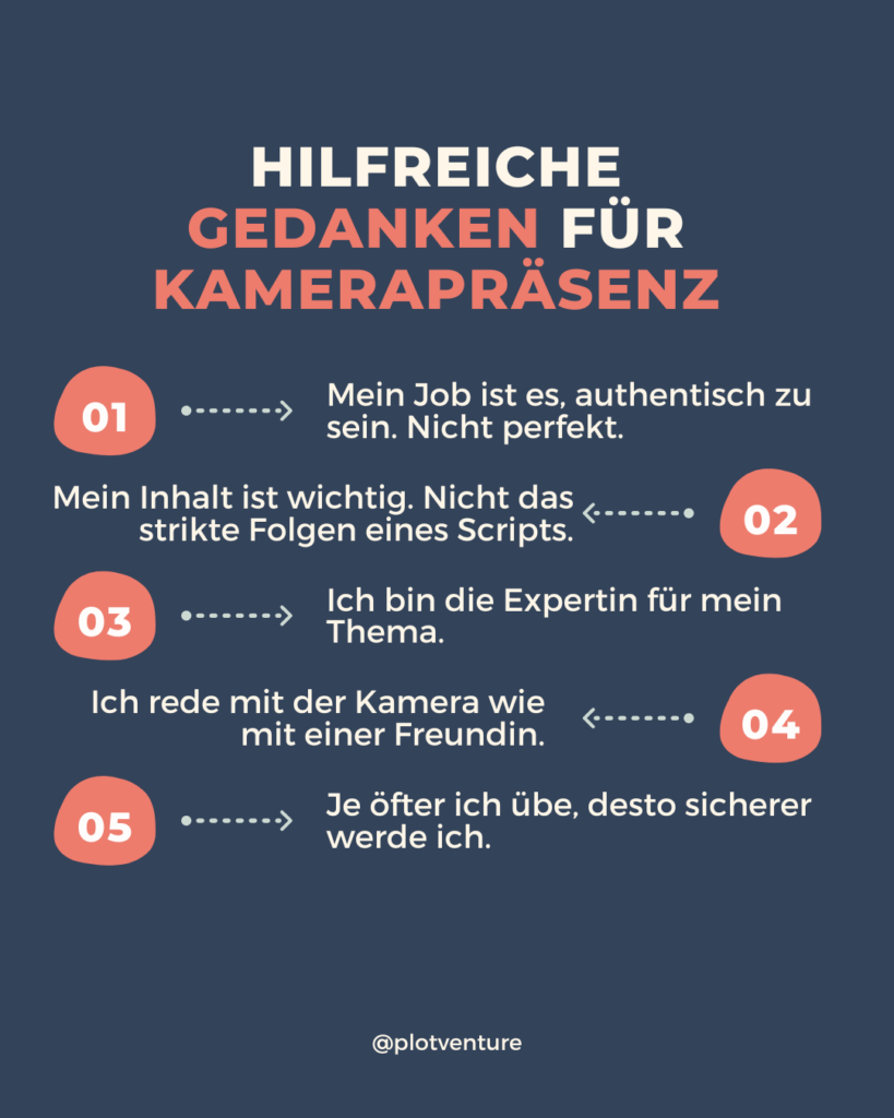 Hilfreiche Gedanken für Kamerapräsenz